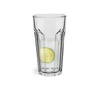 Glasset XXL Drinking Glasses, Set of 6, 700 ml, American Groove Design, Cocktail Highball Glasses, Alva Collection, 100% Recyclable, Dishwasher Safe, Transparent