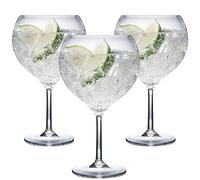 GlassForEver - Premium Plastic Gin Goblet Glasses - Unbreakable Reusable Polycarbonate Plastic Balloon Cocktail Gin Glasses (Pack of 4)