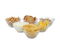 Glasshop 6X Small Serving Bowl Set - 200ml Glass Snack & Dip Bowls | Dessert, Fruit, Trifle & Sundae Dishes | Clear Glass Bowls - Dishwasher Safe