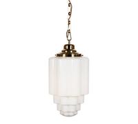 Glasshouse Polished Brass Art Deco Pendant Light - Se Home