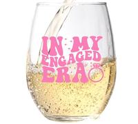 Glassicle In My Engaged Era Wine Glass - 15 Oz, Scratch-Resistant Engagement Wine Glass - Bachelorette or Engagement Gifts for Her - Unique Bridal Shower Gift for Wine Lovers - Printed in the USA