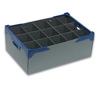 Glassjacks Glass Storage Box, 15 Cells for 15 Glasses or Items, Max Width 97mm, Max Height 145mm, Includes Lid, Delivered Fully Assembled