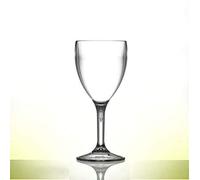 Glassjacks - Plastic Wine Glass 9oz | Reuse 1000 Times | Virtually Unbreakable - Tough Polycarbonate | Set of 12 | Catering Quality