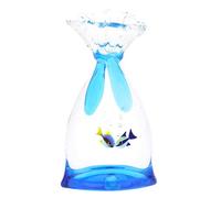 GlassOfVenice Murano Glass Aquarium Bag with Two Tropical Fish
