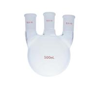 Glassware Labware 100mL~2000mL Laboratory Three Necks Round Bottom Flask 24/40(500ml)
