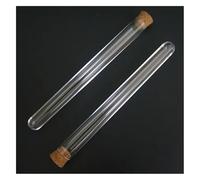 Glassware Labware 100Pcs/Pack 18x180mm 30ml Round Bottom Plastic Tube With Hard Transparent Packing Vial Lab