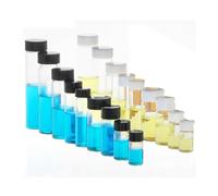 Glassware Labware 1ml/2ml/3ml/5ml/10ml/15ml/20ml/30ml/40ml/50ml/60ml Clear Glass Seal Bottle Reagent Sample Vials Plastic Lid Screw Cap(1ml 5pcs)