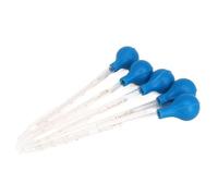 Glassware Labware 1ml 2ml 5ml 10ml 3ml Glass Graduated Pipette with Rubber Bulb, Lab Chemistry Dropper Dispensing(3ml)