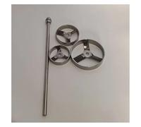 Glassware Labware 1set Stainless Steel DIA50mm/60mm/80mm Scroll Paddle Stirring Wheel Equipped With Shaft Rod For Laboratory(Disk 80mmx300mm rod)