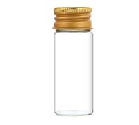 Glassware Labware 20Pcs Clear 5~30ml Straight Bottle Containers Glass Tubes Bottle W/Screw Aluminum Caps(12ml 22x60mm)