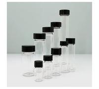Glassware Labware 20pcs/lot 3ml 5ml 10ml 15ml 20ml 30ml 40ml 50ml (Clear/Brown) Glass Seal Bottle Reagent With Plastic Lid Screw Cap(40ml clear)