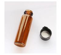 Glassware Labware 20pcs/lot 3ml 5ml 10ml 15ml 20ml 30ml 40ml 50ml (Clear/Brown) Seal Bottle Reagent With Plastic Lid Screw Cap(15ml brown)