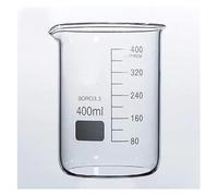 Glassware Labware 400ml Low Form Beaker Laboratory Borosilicate Glass Transparent Beaker Thickened With Spout