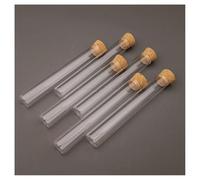 Glassware Labware 50pcs/lot Lab 15x100mm Clear Flat Bottom Glass Test Tubes With Cork Wooden Laboratory Supplies