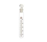 Glassware Labware 5mL-50mL Graduated Glass Tube With Grinding Mouth Cap For Experiment(50ml 4pcs)