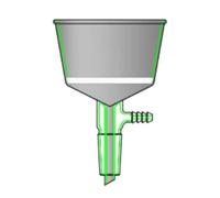 Glassware Labware Borosilicate Glass N36 Large Caliber Sand Core Bush With Grinding Joint Capacity 150mL(150mL-N366029C)