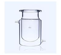 Glassware Labware Flat Bottom Three/Four Mouth Open Glass Reaction Bottle Laboratory Double-layer Reaction Flask(2000mL 24x24x24x24)