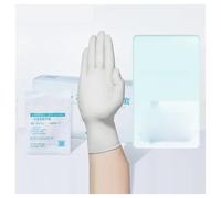Glassware Labware Lab Gloves Nitrile Gloves Acid And Rubber Latex Disposable Lengthening Gloves(White-50Pcs-M)