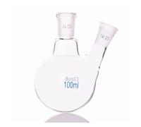 Glassware Labware Two-necked Flask Shape Standard Grinding Mouth 100mL Middle Joint 14/23 And Lateral Joint 14/23