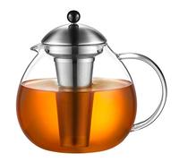 Glastal 2000ml Glass Teapot with Removable 18/10 Stainless Steel Infuser Heat Resistant Borosilicate Glass Tea Pot for Loose Tea Tea Bag Fruit Scented Tea and Blooming Tea Stovetop Safe