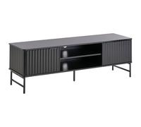 Beliani TV Stand GLASTONBURY Black, Black