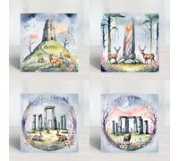 Glastonbury Tor & Stonehenge Standing Stones Summer Solstice, Solstice Blessings Pagan, Wicca, Greeting cards for festivals, altars, rituals and celebrations - 2