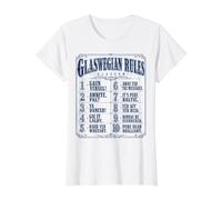 Glaswegian Rules Glasgow Accent Value Graphic T-Shirt, Women, White, XS
