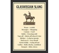 Glaswegian Slang Art Print, Duke of Wellington Statue, Scottish Dialect Wall Decor. Size A4