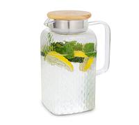 Glaswerk Livenza water jug 1.5 litres borosilicate glass stainless steel strainer lid