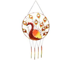 GlasXpert Window Picture Wind Chimes Glass Red 60 x 26 x 2 cm