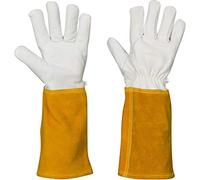 Glattol Tig Welding Gloves Large, Fireproof Heat Resistant Kevlar - For Welders, Wood Stove or Fireplace Cooking - Premium Leather (Large)