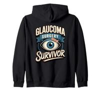 Glaucoma Surgery Survivor Eye Vision Awareness Zip Hoodie