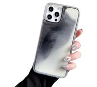 Glavecase-The Luminous for iPhone Case, 2025 New Liquid Fluorescent Case, Fun Glow in The Darkness Moving Quicksand Cases, for Phone 16/15/14/13 Pro Max (14Pro Max,Black)