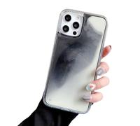 Glavecase-The Luminous for iPhone Case, Glow in The Dark Phone Case, Fun Liquid Fluorescent Moving Quicksand Cases for iPhone 16/15/14/13/12 Pro Max Plus (16,Black)