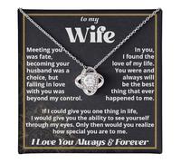 GLAVICY To My Wife Necklace, Jewelry To My Wife, Necklace For Wife, Necklace For Soulmate, Gifts For Wife Romantic, Gift For Wife, Stainless Steel, No Gemstone