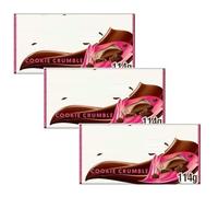 Glaxy Cookie Crumble & Milk Chocolate Vegetarian Block Bars 114g(3pack)
