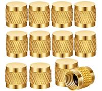 Glayent 1/4 Flaring Cover, Round Brass with Neoprene O-Ring Seal, HVAC Valve Cover, Refrigerant Lock Cover, HVAC Locking Cover, 10 Pack