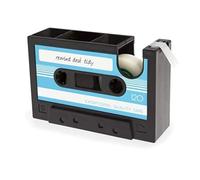 Glayent 1 Piece Tape Dispenser Pen Holder Retro Cassette Dispenser Funny Cute Tape Dispenser Blue Black