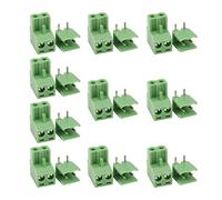 Glayent 10 Pcs 5.08mm Pitch 2-Pin Pluggable Screw Connection PCB Terminal Block Right Angle