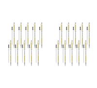 Glayent 20 Pcs Pen Kits for Wood Turning 7mm Slimline Pen Twist Kit with Refill Lathe Turning Supplies Silver