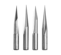 Glayent 4pcs 6 mm Shank Engraving Cutter Tool for Wood Carving Tool for Acrylic Wood MDF