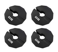 Glayent 4X Gym Micro-Plates Dumbbell Fractional Weight Plate Rubber Fractional Weight Plates Add-on Change Black 0.5kg