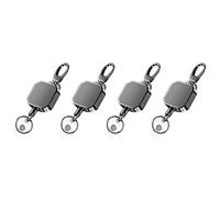 Glayent 4X Heavy Duty Metal Retractable Carabiner Keychain Belt Badge Reels Clip 28.3Inch Reinforced Steel Wire Cord