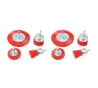 Glayent 8Pcs Nylon Filament Abrasive Wire Cup Brush Nylon End Brush Kit for Drill Rotary Tool with 1/4 Inch Shank
