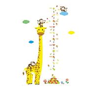 Glayent Cartoon Measure Wall Sticker for Children Giraffe Monkey Height Chart Ruler Decals Nursery Living Culture