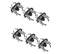Glayent Halloween Napkin Ring Set Spider Halloween Napkin Black Terror Metal Alloy Napkin Clasp Diamond Spider