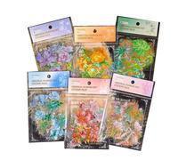 Glayent Holographic Gold Foil Nature Flowers Plants Stickers 240Pcs Waterproof Clear Glitter Botanical Floral Scrapbook Stickers