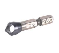 Glayent HRC89 TiAlN Coating 1/4Inch Hex Shank Countersink Drill Bit HSS-Co M35 Cobalt Deburring Chamfer Drill Bit 2-5mm