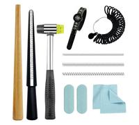Glayent Ring Mandrel Ring Sizer Tool Ring Measurer with Quarter Sizes Finger Size Measuring Ring Shaper to Fix Bent Rings