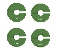 Glayent Rubber Fractional Weight Plates Set of 4 Weight Plates for Strength Training, 0.25 kg, Green